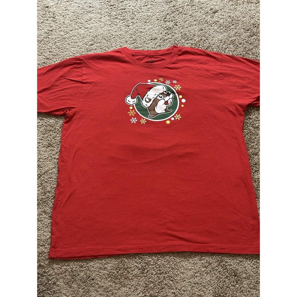 Adult Buc-ees Holiday Christmas Short Sleeve Graphic Shirt - XL - Picture 2 of 5